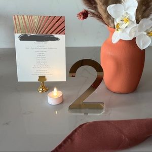 Wedding table decor - table numbers